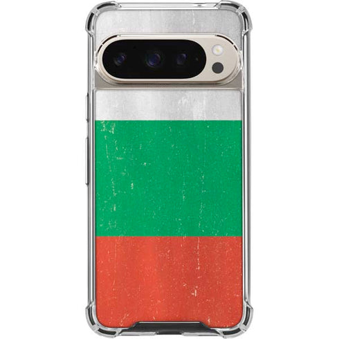 Bulgarian Flag Distressed Pixel 9 Pro XL Clear Case